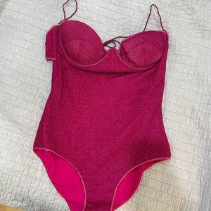 Oseree pink sparkle swimsuit size L